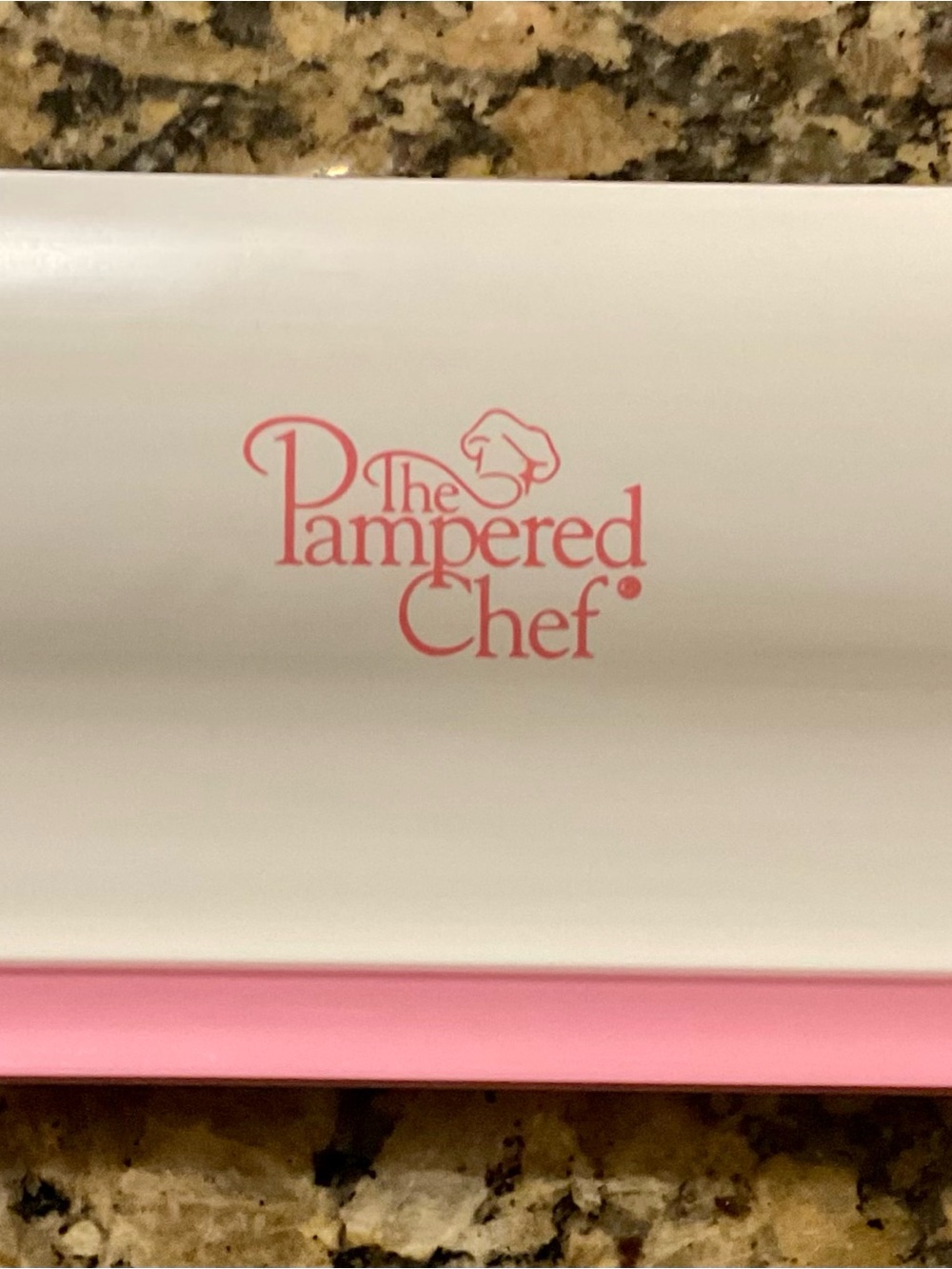 The Pampered Chef Handy Scraper White and Pink “Whip Cancer” Kitchen Tool